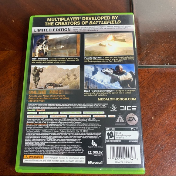 XBox 360 Medal of Honor Limited Edition Video Game - Picture 2 of 5